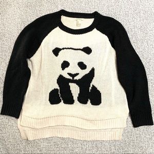 Forever 21 Panda baseball sweater